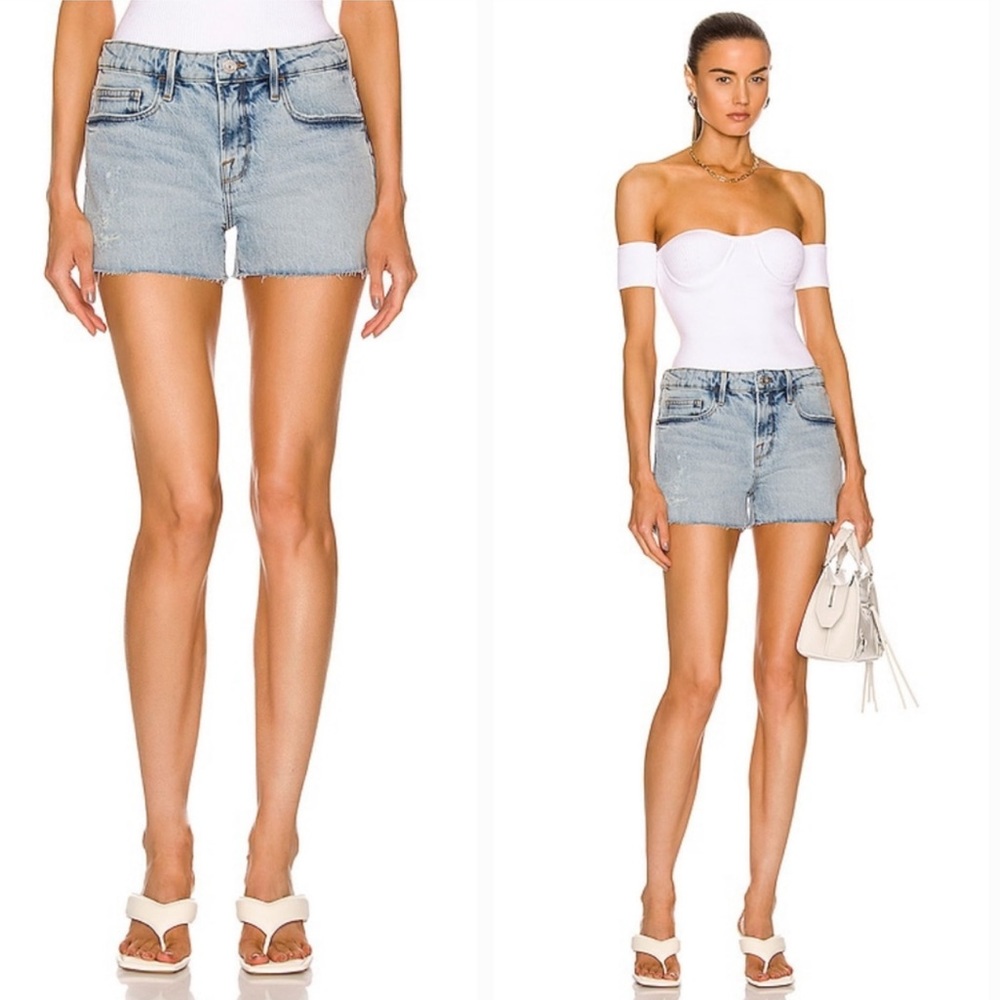 FRAME Le Grand Garcon Denim Shorts